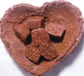 Coração de chocolate Belga Crocante - 1Kg